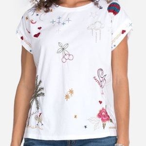 Johnny Was JWLA Kai Relaxed Embroidered Tee